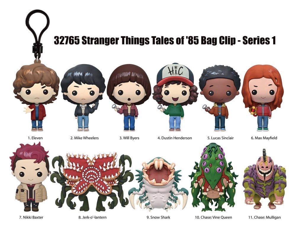 Stranger Things Tales of '85 3D PVC-Taschenanhänger Serie 1 Display (24)