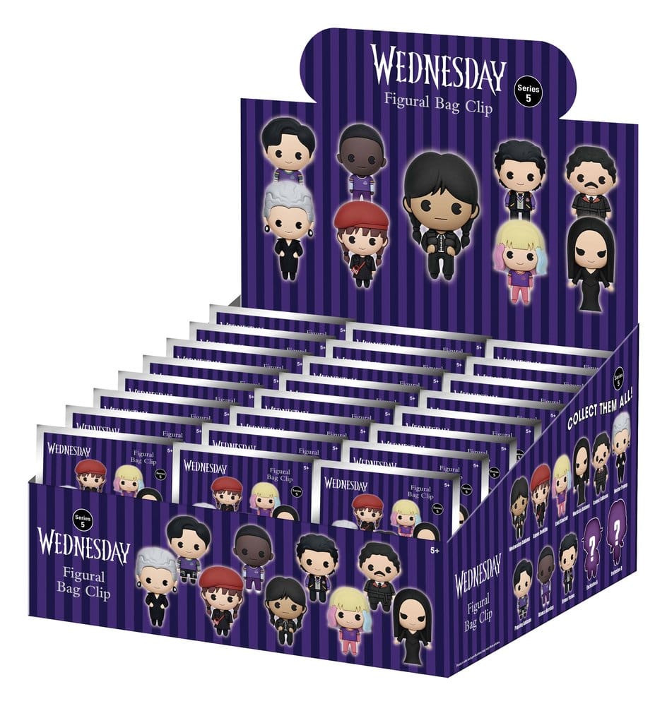 Wednesday 3D Schaumstoff-Taschenanhänger Serie 5 Display (24)