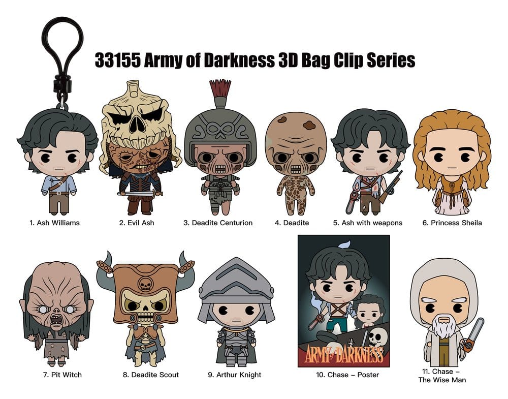 Army of Darkness 3D PVC-Taschenanhänger Serie 1 Blind Bag Display (24)