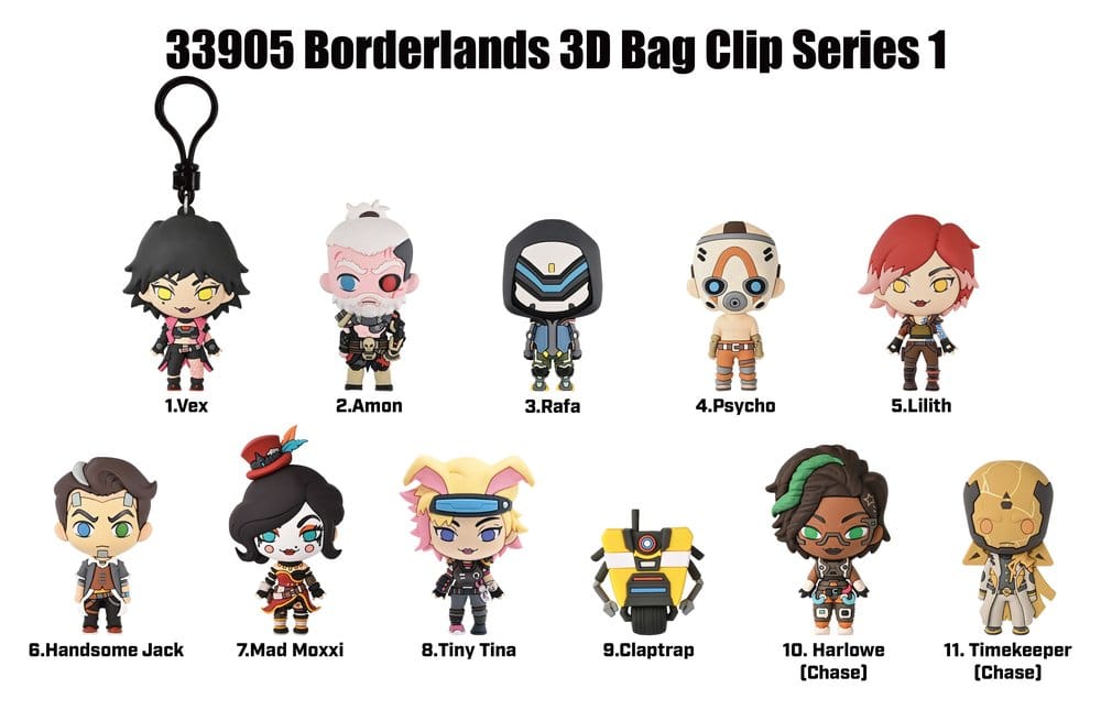 Borderlands 3D PVC-Taschenanhänger Serie 1 Blind Bag Display (24)