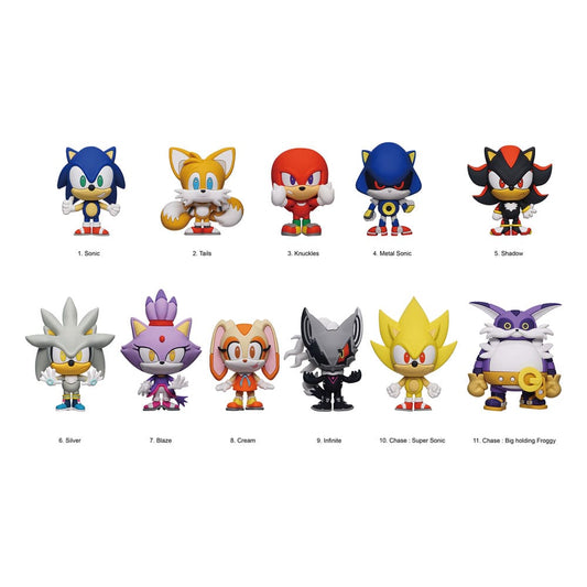 Sonic - The Hedgehog 3D PVC-Taschenanhänger  Series 2 Display (24)