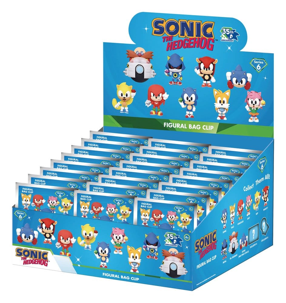 Sonic the Hedgehog 3D PVC-Taschenanhänger Serie 6 Display (24)