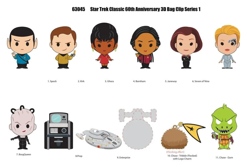 Star Trek 3D PVC-Taschenanhänger Serie 1 Display (24)