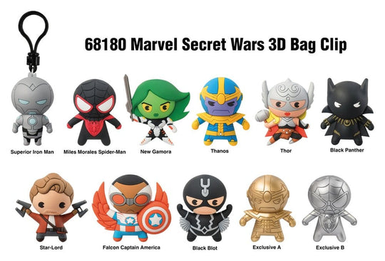 Marvel Secret Wars 3D PVC-Taschenanhänger Serie 1 Blind Bag Display (24)