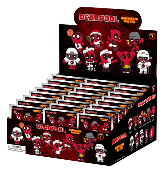 Deadpool 3D PVC-Taschenanhänger Serie 7 Display (24)