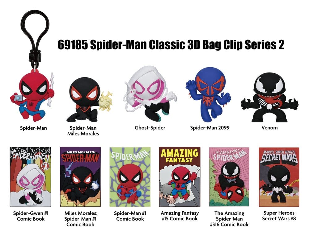 Spider-Man Classic 3D PVC-Taschenanhänger Serie 2 Display (24)