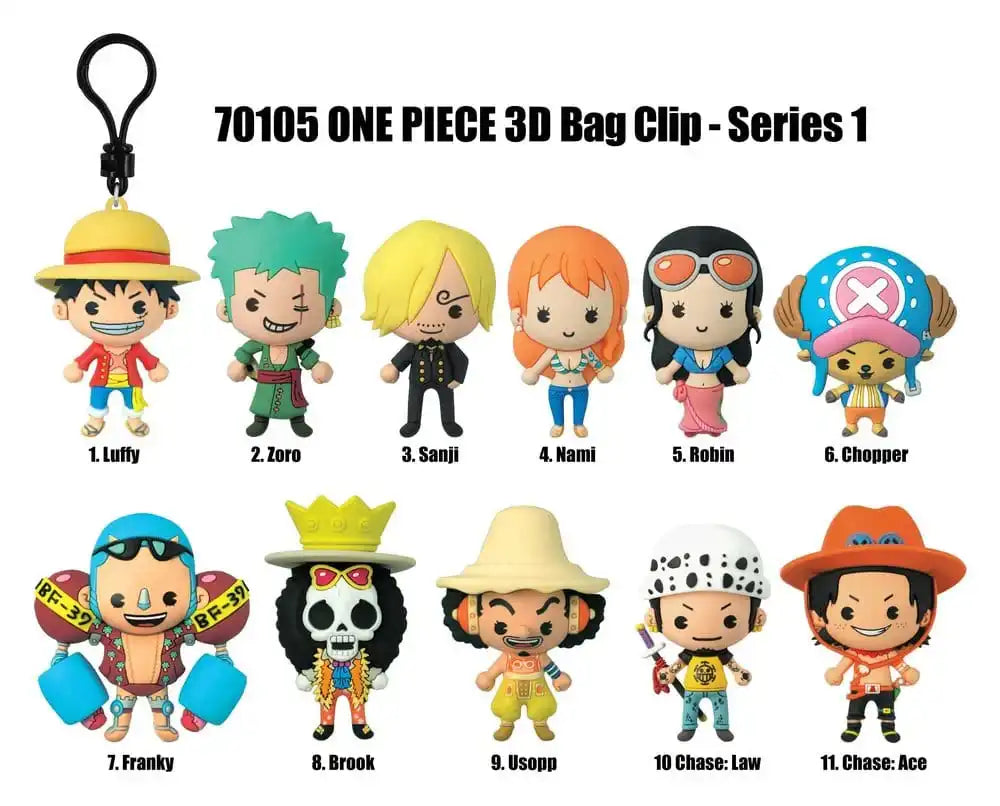 One Piece 3D PVC-Taschenanhänger Serie 1 Display (24)