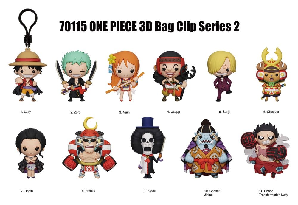 One Piece 3D PVC-Taschenanhänger Serie 2 Display (24)