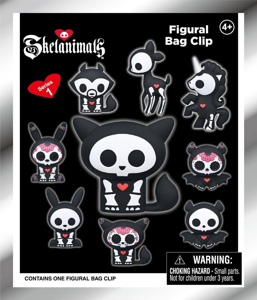Skelanimals 3D PVC-Taschenanhänger Serie 1 Blind Bag Display (24)