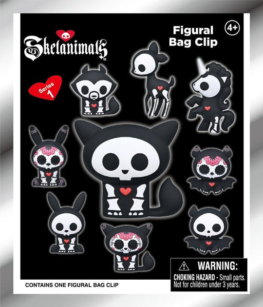 Skelanimals 3D PVC-Taschenanhänger Serie 1 Blind Bag Display (24)