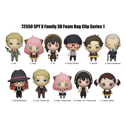 Spy x Family 3D PVC-Taschenanhänger Serie 1 Display  (24)