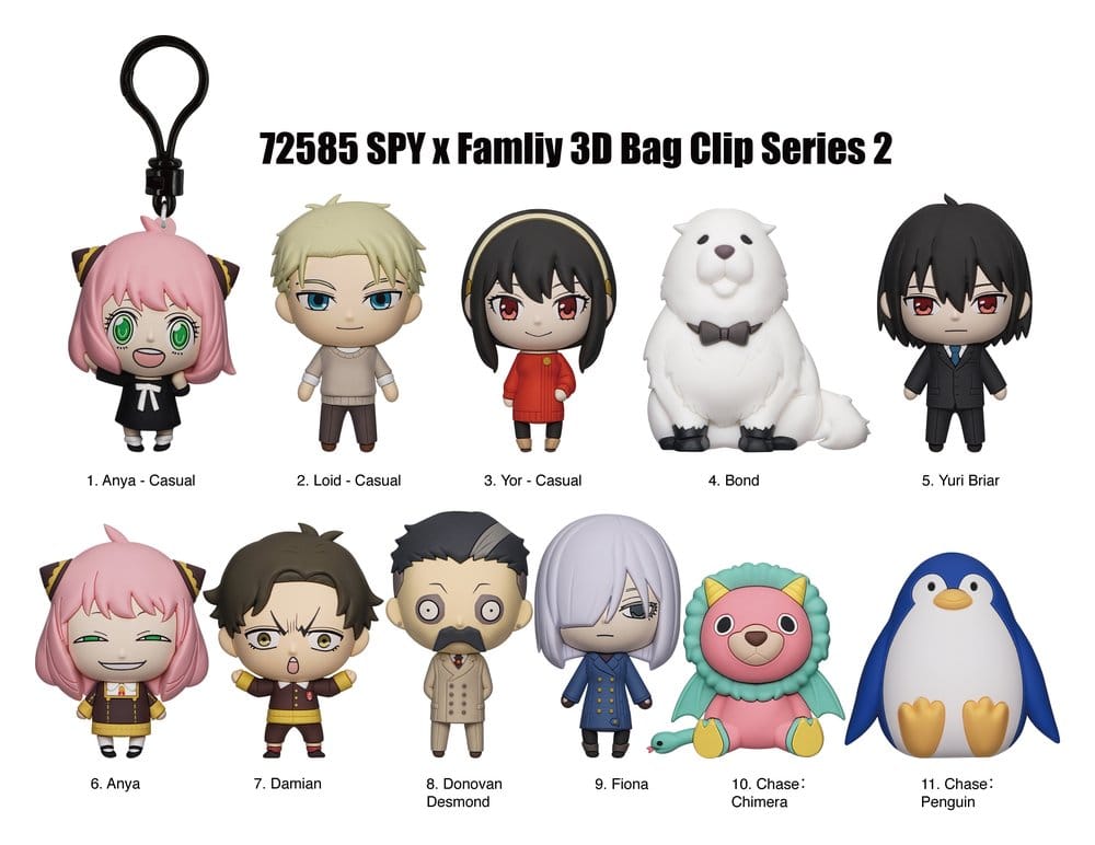Spy x Family 3D Schaumstoff-Taschenanhänger Serie 2 Display (24)