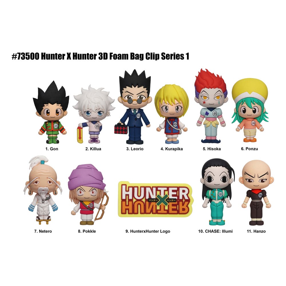 Hunter x Hunter 3D PVC-Taschenanhänger Serie 1 Display  (24)