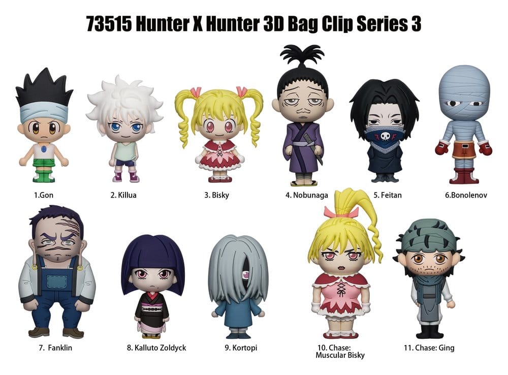 Hunter x Hunter 3D PVC-Taschenanhänger Serie 3 Display (24)