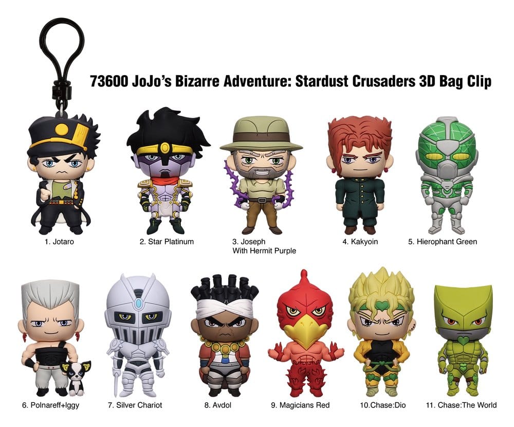 JoJo's Bizarre Adventure 3D PVC-Taschenanhänger Serie 1 Blind Bag Display (24)