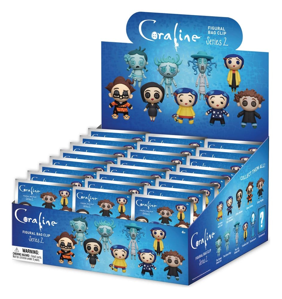 Coraline 3D Schaumstoff-Taschenanhänger Serie 2 Display (24)