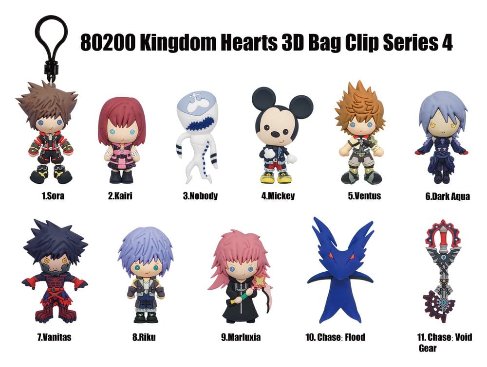 Kingdom Hearts 3D PVC-Taschenanhänger Serie 4 Display (24)