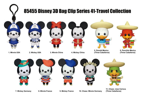 Mickey & Minnie Around the World 3D PVC-Taschenanhänger Serie 1 Blind Bag Display (24)