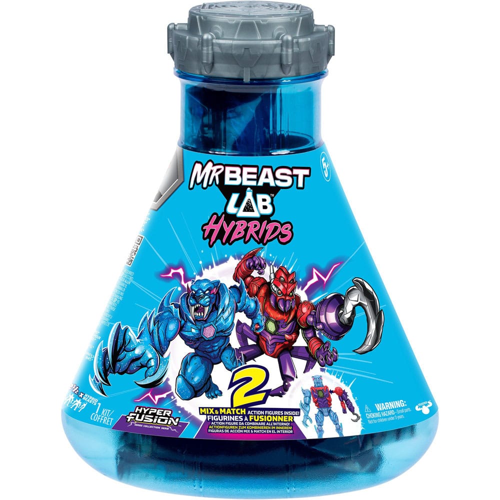 Mr. Beast Lab Hybrids Series 2 Minifiguren 2er-Pack Spider vs Energy Panther 11 cm