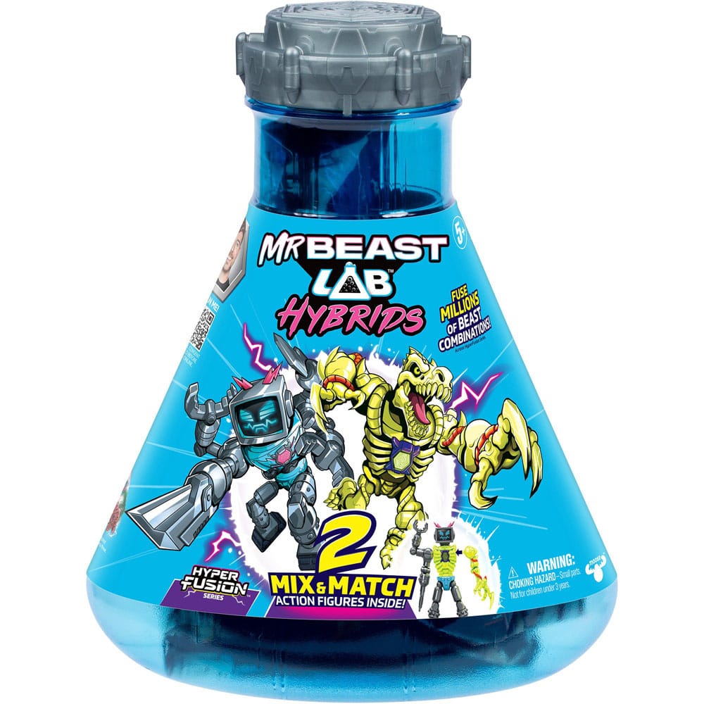 Mr. Beast Lab Hybrids Series 2 Minifiguren 2er-Pack Lab-Bot vs Gid Skeleton 11 cm