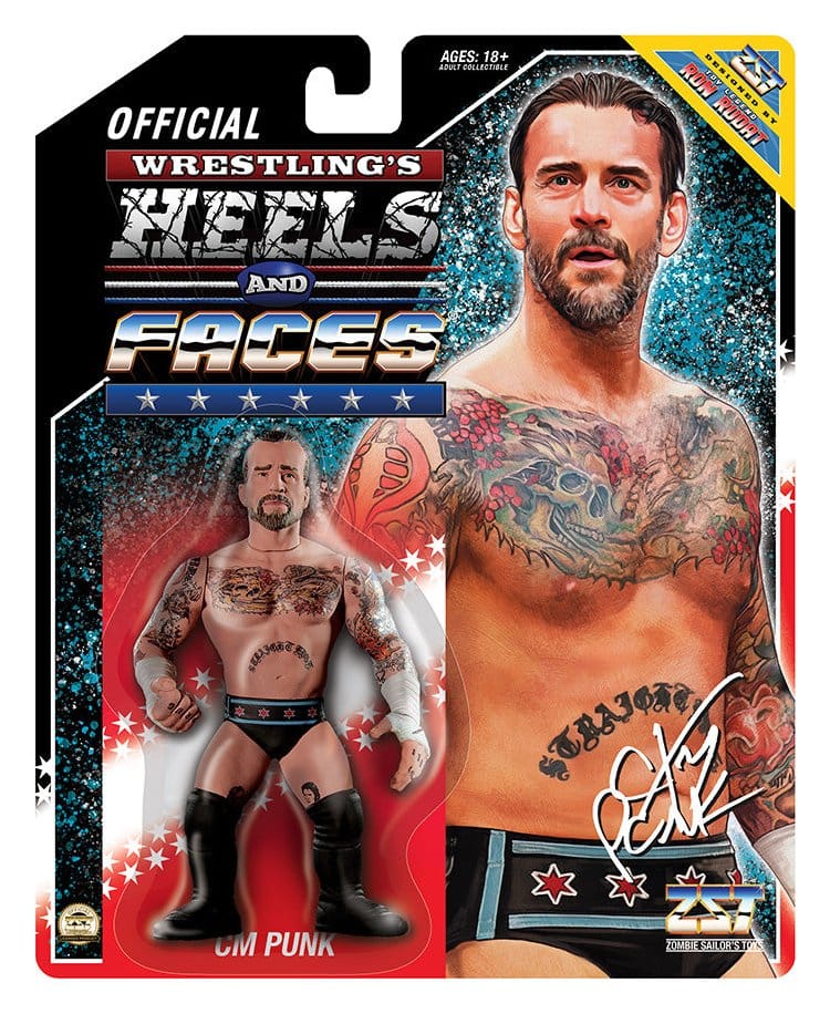 Zombie Sailor's Toys Actionfigur CM PUNK Heels and Faces 11 cm
