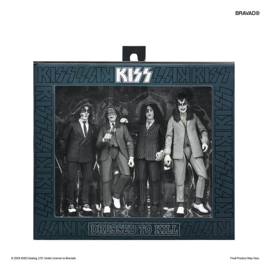 KISS Actionfiguren 4er-Pack Dressed to Kill Album Cover 18 cm
