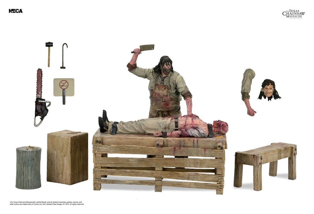 Texas Chainsaw Massacre: The Beginning Diorama Actionfigur Leatherface Slaughterhouse Boxed Set 18 cm