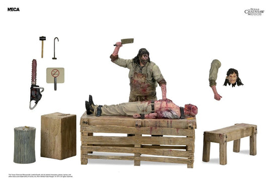 Texas Chainsaw Massacre: The Beginning Diorama Actionfigur Leatherface Slaughterhouse Boxed Set 18 cm