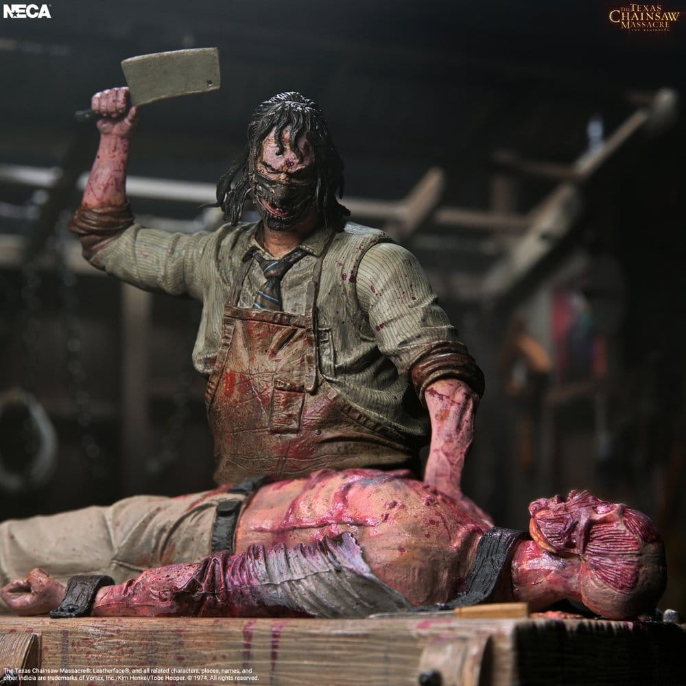 Texas Chainsaw Massacre: The Beginning Diorama Actionfigur Leatherface Slaughterhouse Boxed Set 18 cm