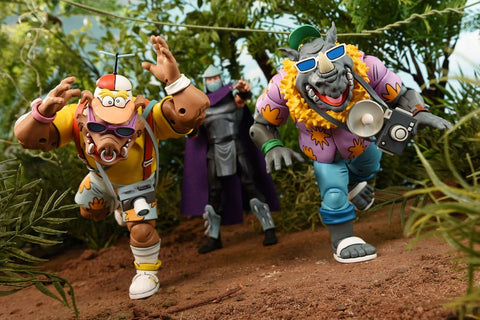 Teenage Mutant Ninja Turtles (Cartoon 1980) 2er-Pack Vacation Bebop and Rocksteady 18 cm