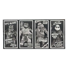 Universal Monsters x Teenage Mutant Ninja Turtles 4er-Pack Turtles Black & White