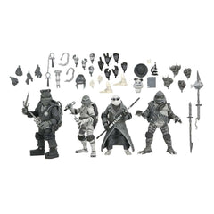 Universal Monsters x Teenage Mutant Ninja Turtles 4er-Pack Turtles Black & White