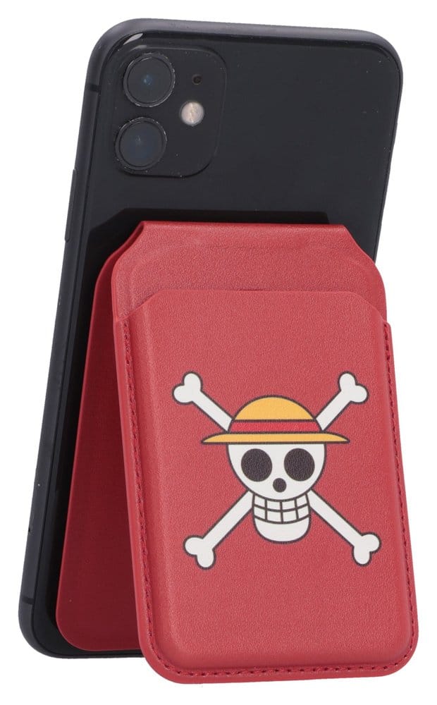 One Piece Kartenhalter Luffy Jolly Roger (Red) 10 cm