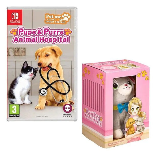 Pups & Purrs Animal Hospital Videospiel mit Plüschfigur Katze