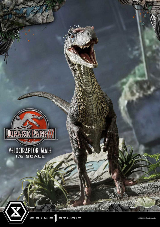 Jurassic Park III Legacy Museum Collection Statue 1/6 Velociraptor Male 40 cm