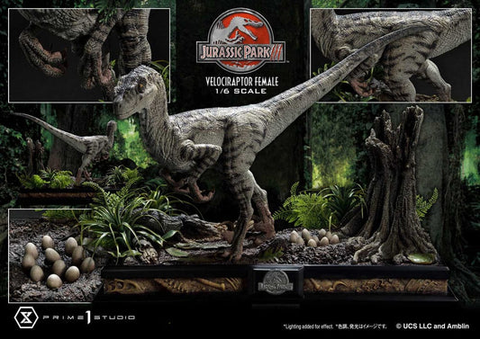 Jurassic Park III Legacy Museum Collection Statue 1/6 Velociraptor Female Bonus Version 44 cm