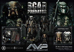 The Alien vs. Predator Museum Masterline Series Statue 1/3 Scar Predator Deluxe Bonus Version 93 cm