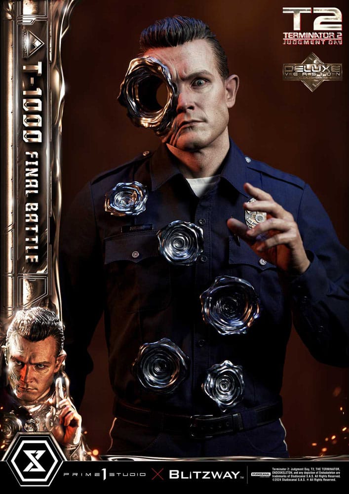 Terminator 2 Museum Masterline Series Statue 1/3 T-1000 Final Battle Deluxe Version 73 cm
