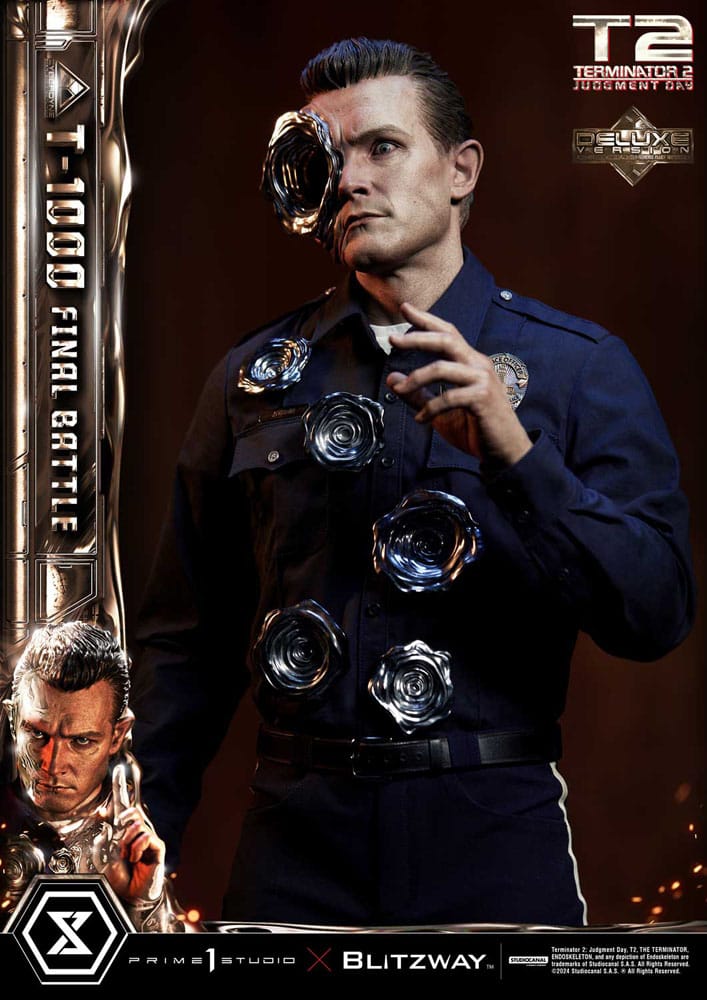 Terminator 2 Museum Masterline Series Statue 1/3 T-1000 Final Battle Deluxe Version 73 cm