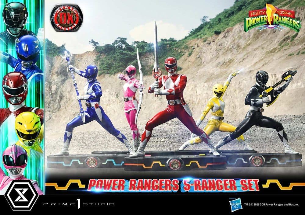 Mighty Morphin Power Rangers Premium Masterline Statuen 5er-Set 1/4 Deluxe Version 62 cm