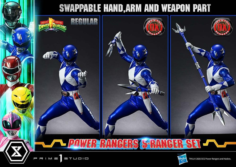 Mighty Morphin Power Rangers Premium Masterline Statuen 5er-Set 1/4 Deluxe Bonus Version 62 cm