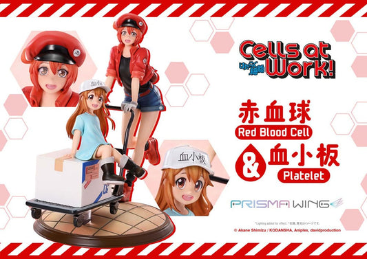 Cells at Work Prisma Wing PVC Statue Red Blood Cell & Platelet  26 cm