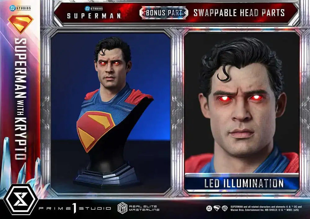 Superman (2025) Real Elite Masterline Series Statue 1/3 Superman with Krypto Bonus Version 95 cm