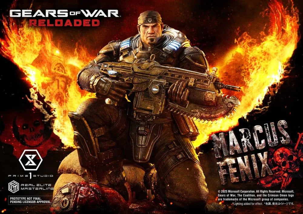 Gears of War: Reloaded Real Elite Masterline Series Statue 1/3 Marcus Fenix 97 cm