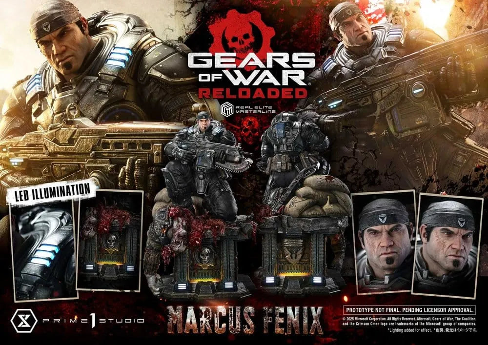 Gears of War: Reloaded Real Elite Masterline Series Statue 1/3 Marcus Fenix 97 cm