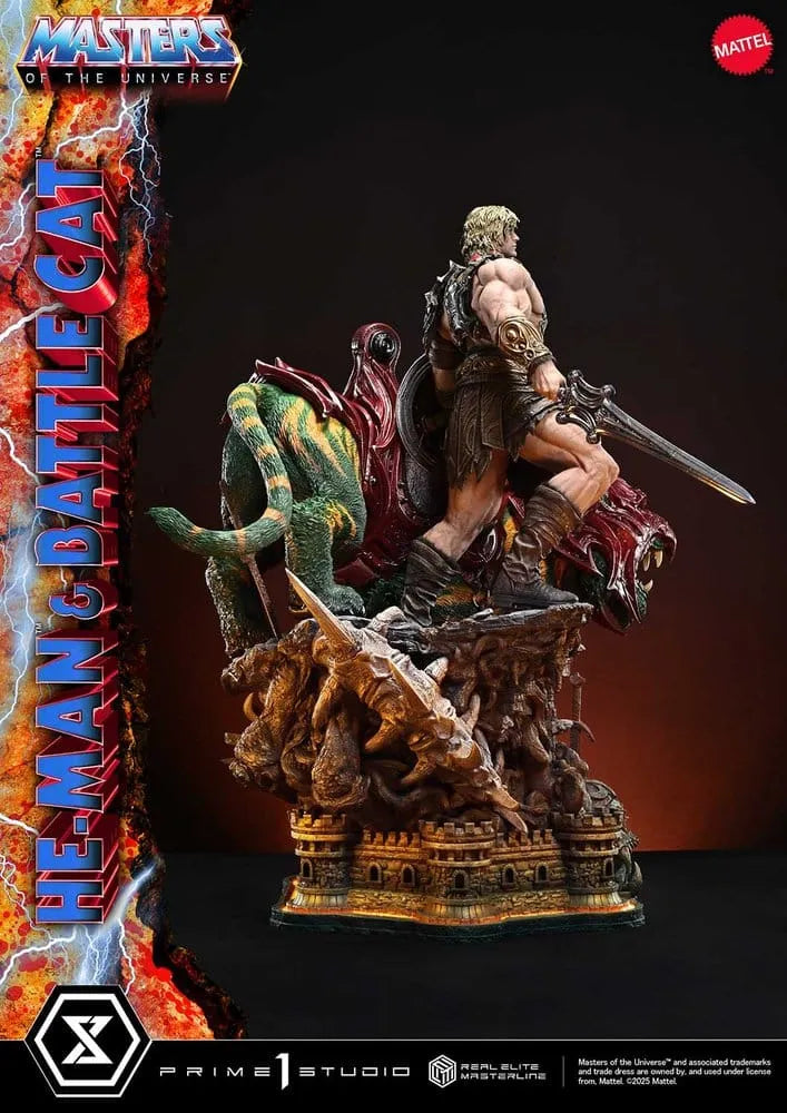 Masters of the Universe Real Elite Masterline Series Statue 1/4 He-Man & Battle Cat 86 cm