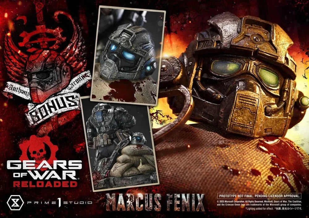 Gears of War: Reloaded Real Elite Masterline Series Statue 1/3 Marcus Fenix Ultimate Bonus Version 97 cm