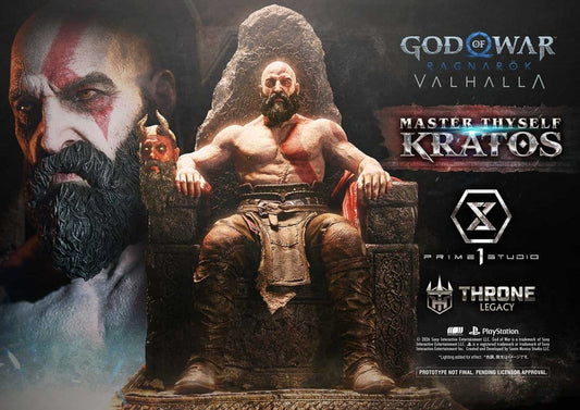 Throne Legacy God of War Series Statue 1/3 Ragnarok Master Thyself Kratos 67 cm