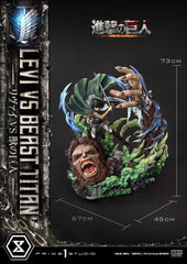 Attack on Titan Ultimate Premium Masterline Series Statue 1/4 Levi Versus Beast Titan 73 cm