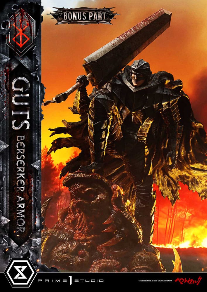 Berserk Ultimate Premium Masterline Series Statue 1/4 Guts, Berserker Armor Grunbeld vs. Guts Deluxe Bonus Version 94 cm